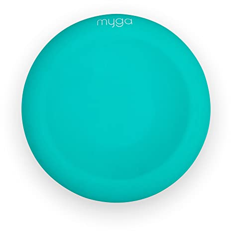 Myga Yoga Silikon Jelly Stützkissen für Hände, Handgelenke, Ellenbogen, Knie und Knöchel | runde und rutschfeste Yoga Knieunterlage | 15 cm | Türkis