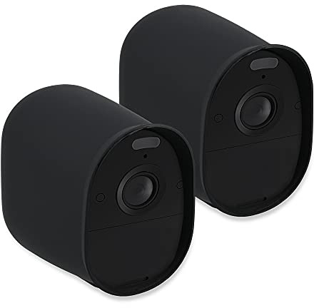 kwmobile 2X Schutzhülle für Arlo Essential Spotlight (1. Gen / VMC2030) Hülle - Silikonhülle für Überwachungskamera - Sonnenschutz Abdeckung - Kamera Hülle Schwarz