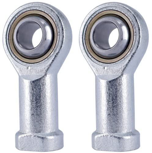 Articulación de cabezal articulado M12, rosca interior, unibol, rodamiento de articulación, acero inoxidable, rosca interior, rosca derecha y rosca izquierda [12 unidades]
