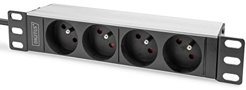 DIGITUS Steckdosenleiste – 4X CEE 7/5 französische Version – 10 Zoll 1 HE