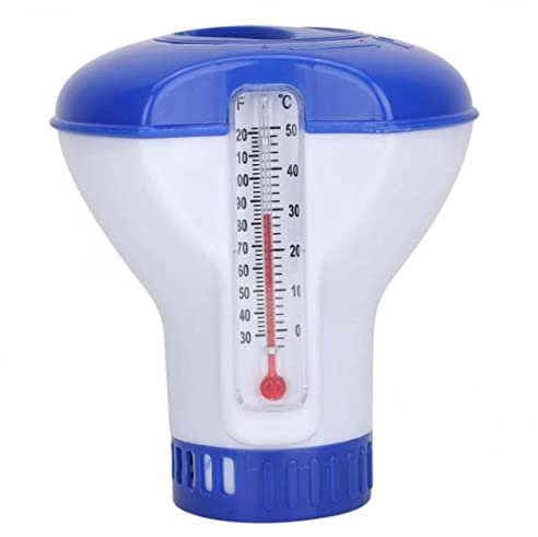 Rachlicy Pool Chlor Spender Wasser Thermometer schwimmender Teich Thermometer Außenpool Baby Bad Thermometer Tabletten Halter