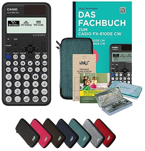 CALCUSO Streberpaket Türkis mit Taschenrechner Casio FX-810DE CW ClassWiz