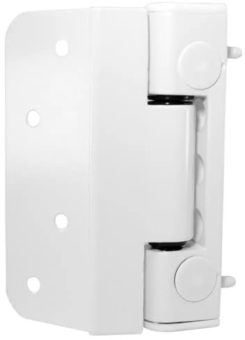 FixRello Composite Door Hinge White | 1 x 3D Adjustable Butt Rebate Door Hinge | Hinge and Body Included | Up to 100kg Load Capacity in 3 Hinges (White)