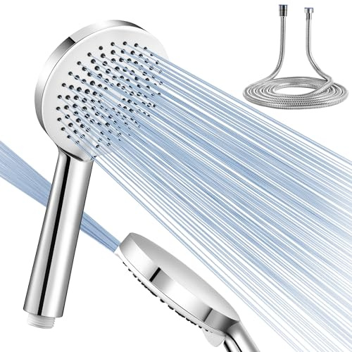 dothnix High Pressure Shower Head, 5 Spray Modes Showerhead with 1.5 M Hose, Power Handheld Shower Head Pressure Boosting