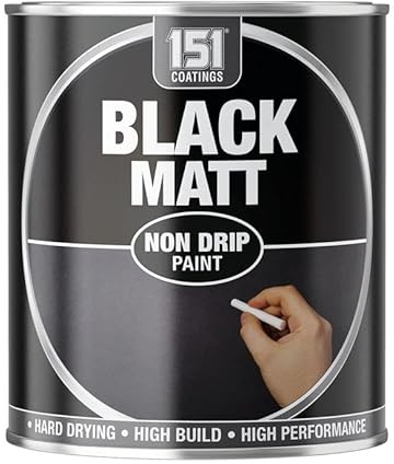 SuperGift.com 300ml Black Matt Non-Drip Paint – Superior Hard-Drying, Interior & Exterior Use, Easy Application for a Flawless Finish