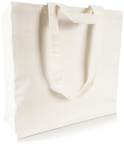 Jute statt Plastik Original | CB320XLF | Fairtrade Baumwolltasche XL | Naturweiß | Fair & Nachhaltig | Shopping Einkauf