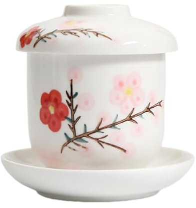 WouND Tasse à ragoût en céramique de Style Japonais avec Couvercle, coquetier Domestique, Tasse nid d'oiseau, Bols à Dessert, Bol à Soupe à Vapeur, Tasse à Vapeur