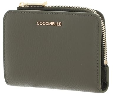 Coccinelle Leder Kartenetui Metallic Soft Credit Card Holder Laurel Green olivgrün