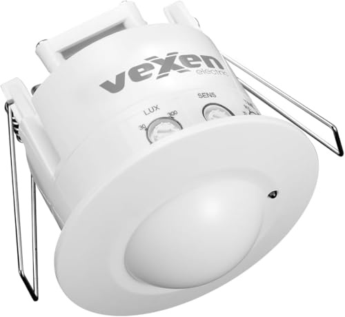 Vexen Electric – Hochfrequenz Bewegungsmelder, Unterputzmontage, 360°, 16 m Durchmesser, IP20, 1200W