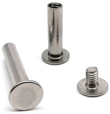 Schrauben, NietenBuchbindenieten 5 Stück 304 A2-70 Edelstahl Postbindeschraube Nietenbolzen Nagel Ledertasche Gürtel Foto(5x20mm)
