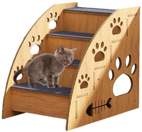 Hundebett Treppe - Hundetreppe Rampe Indoor Haustier Treppe - Rutschfest Hundebett Stufen Katzentreppe Hochbett Haustier Stufen für Große/Mittel/Kleine Hunde & Katzen