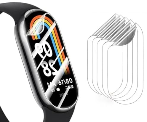 [5 piezas] Película hidrogel Protector de pantalla para Xiaomi Mi Smart Band 10/ Band 9 /9 NFC, Smartwatch Película tpu de protección transparente flexible de alta definición [sensible al tacto]