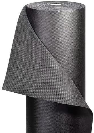 Fieltro para malas hierbas, permeable al agua, 0,8 x 40 m, 50 g/㎡, fieltro para jardín, permeable al agua y resistente a los desgarros, resistente a los rayos UV, ideal como lámina para caja de arena