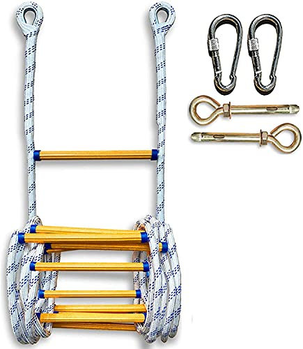 PNAJFUEL Strickleiter,Sicherheitsleiter Feuerwehrleitern Für Notfälle, Rettungsleitern, Brandschutzleitern, Notfallleitern/20M(65.6Ft)