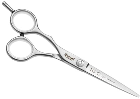 Cerena® – Haarschere GO – Offset Schere in ergonomischer Form – Friseurschere Made in Germany – Haarschneideschere – Haare schneiden, Linkshand, 5,5, 14 cm