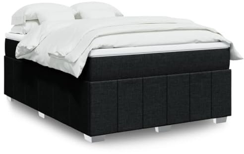qohoio Boxspringbett mit Matratze Betten Mit Matratze Schlafzimmer Bett Boxspringbett Mit Matratze Schwarz 160x200 cm Stoff - 3285486