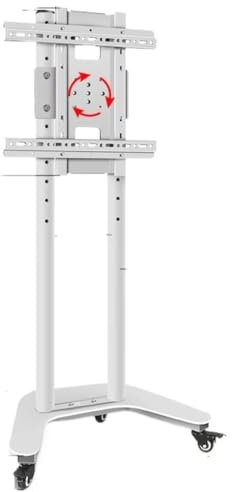 SaryEdge Universal TV Stand Universal TV Stand, Tv Floor Stand Universal Swivel Table TV Stand for 32 to 55 Inch Flat Curved Screen Height Adjustable Pedestal Bracket with (White-3260inch