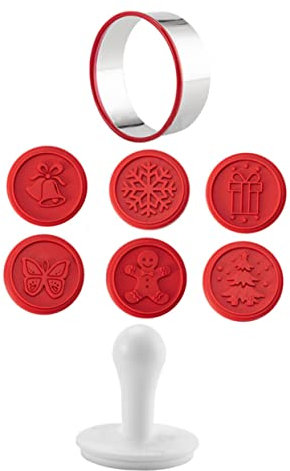 Cabilock Cortadores De Galletas Navideños Sello Decorativo Reutilizable Para Galletas Accesorio De Cocina Para Hacer Navidad