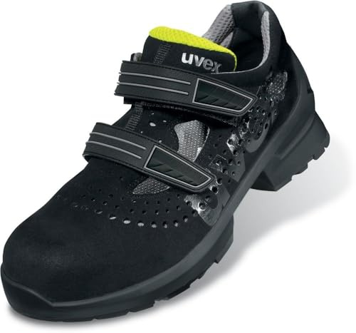 uvex 1 säkerhetssandaler S1 SRC 6560, Svartgul, 40 EU