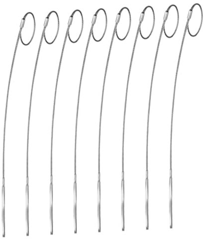 Alipis Brochettes de Barbecue en Acier Inoxydable 8 Pièces, Flexibles et Pliables, pour Viande et Fruits, pour Pique-niques et Grillades