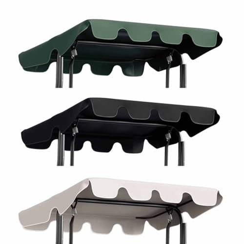Swing Chair Canopy Replacement,2 & 3 Seater Garden Swing Seat Cover,Waterproof, Windproof, Anti-UV, Heavy Duty Rip Proof Hammock Top Cover,replacement canopy(Cover Only),002,164 * 114 * 15cm