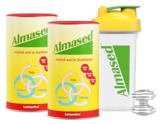 Starterset – Almased Lactosefrei – 2x500g + Shaker – Mahlzeitenersatz zur gesunden Gewichtsabnehme - hoher Proteingehalt – 20 Portionen