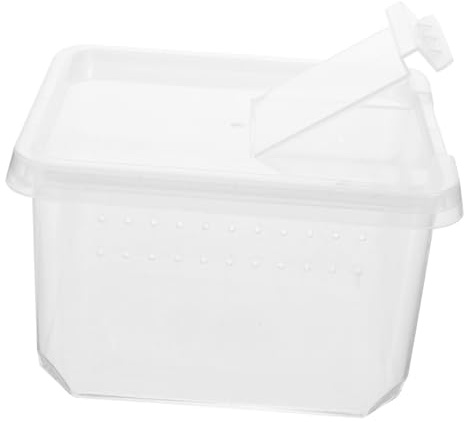 Toyvian Transparente Reptilienbox Reptilienterrarium Aus Kunststoff Mit Belüftung Futterbehälter Für Zucht Und Aufzucht Von Schlangen Fröschen Und Insekten