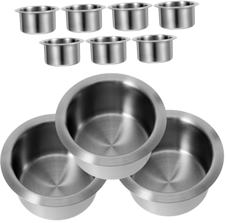 Alipis 10 pezzi Portabicchieri in Acciaio Inox per Auto e Camper Supporto Resistente e Stabile per Tazze e Bottiglie Adatto Veicoli e Barche