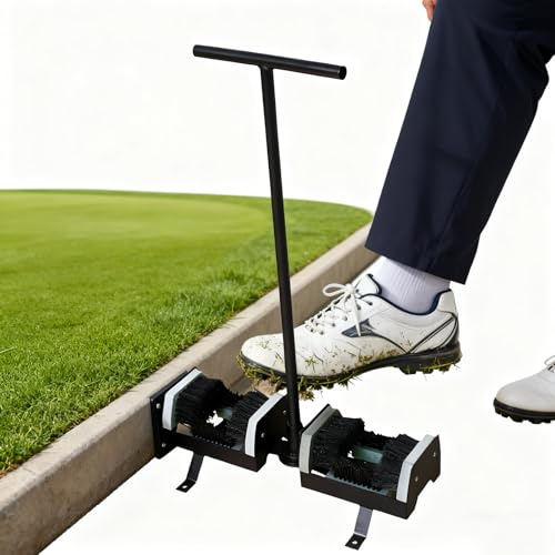 GESAIDES Schuhreinigungsbürste, Robuste Outdoor-Schuhbürste, Schuhschrubber mit Griff, zur Bodenmontage, Effektiver Schlammentferner für Haustür und Garten