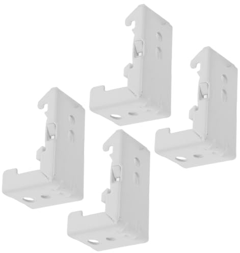 ULTECHNOVO Staffa di Montaggio 4 Pezzi per Installazione Sicura 7 a Forma l in Metallo Bianco per Tende a Rullo in Appartamenti Piccoli e Spazi Ristretti