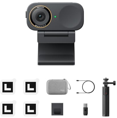 Insta360 Link 2C Pro Auf Geht's-Bundle – 4K PTZ-Webcam für PC/Mac, 1/1,3-Sensor, Schwachlicht, Auto-Framing, HDR, rauschunterdrückende Richtmikrofone, unterstützt Stream Deck, Zoom