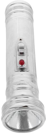 Hohopeti Lampe Torche Vintage en Métal à L'ancienne, Design Classique, Coque Fiable en Fer, Alimentation par Piles, Portable pour Randonnée et Décoration Intérieure Plusieurs Styles
