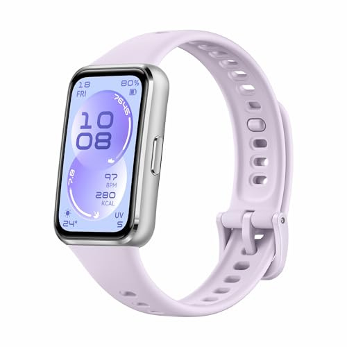 HUAWEI Band 11 Aluminium Fitness Tracker, Smart Watch, Purple | Sleep Tracker, A-Fib Detection, 5 ATM, 14-Day Battery, Step Counter, Pedometer, Sleep Monitor, Smart Band, Android & iOS