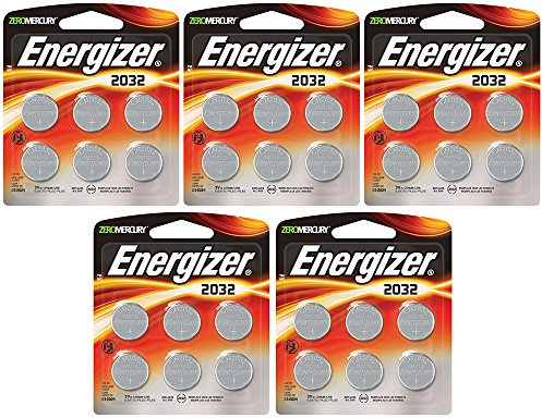Energizer CR2032 3 Volt Lithium-Knopfzelle Akku, 5Units of 2032 6-Count