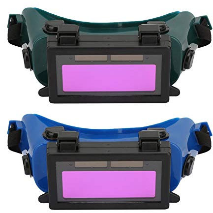 Welding Goggles, Solar Auto Darkening Eye Mask Welding Goggles Welder Eye Protective Glasses(Dark Green)