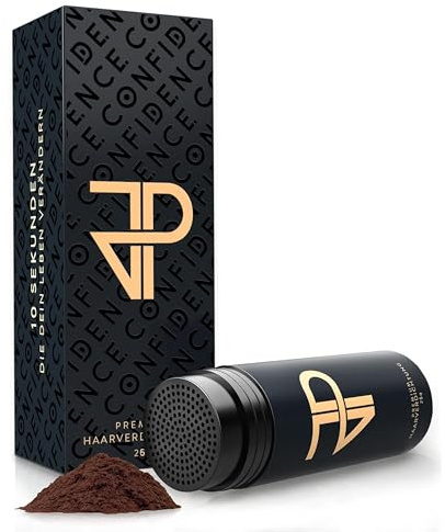 JP Confidence - Premium Streuhaar zur Haarverdichtung - Friseurqualität - 100% natürlich - Authentischer Look - für Männer & Frauen - Rot