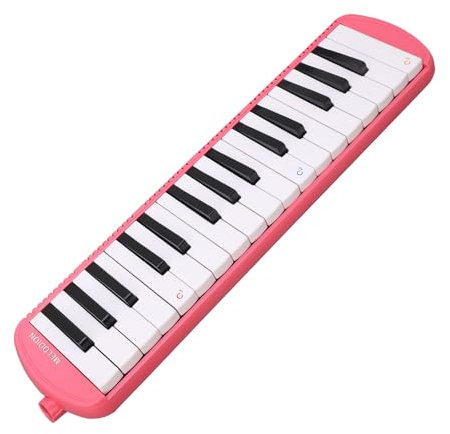 32 Tasten Melodica im Klavierstil Melodica Long Tube Melodica mit Tragetasche für Kinder Anfänger Geschenk für Erwachsene(Rosa) Musikinstrumente Spielen