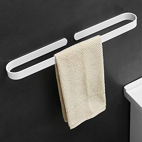 GDAFF Handtuchstange Handtuchhalter Selbstklebend Badetuchstange ohne Bohren Gästehandtuchhalter Badetuchhalter Habdtuchhalterung 30—60CM für Bad,Badezimmer, Küche Weiss-60