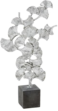 Deco 79 skulptur, konstgjord sten, silver, praktisk storlek
