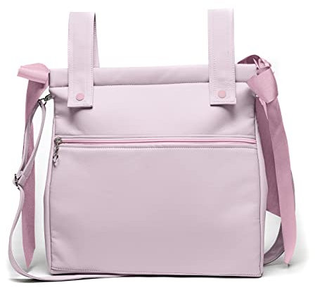 Nenel Öko-Leder Einkaufstasche für Kinderwagen - Kinderwagentasche - Kinderwagen Organizer Tasche Brotkasten - Rosa