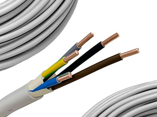 NYM-J 5x2,5mm² Feuchtraumkabel Mantelleitung 10-100 Meter, Länge:15 Meter