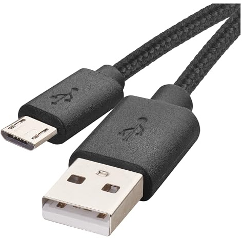 EMOS micro-USB Schnellladekabel auf USB-A 2.0, 480 Mbit/s Ladekabel Typ A auf micro-B für Schnellladen und Datenübertragung, 2 m, schwarz