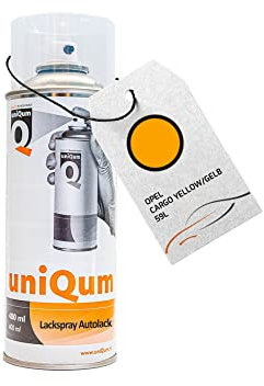 uniQum Autolack Spraydose fürs Auto für OPEL CARGO YELLOW/GELB 59L Autolack Reparatur 400 ml