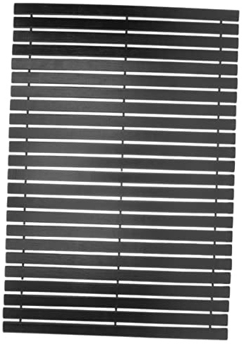 Cabilock Bathroom Bamboo Mat Nonslip Bathtub Floor Mat Rug Natural Style Wooden Anti-slip Pad for Home Hotel Toilet Spa (Black)