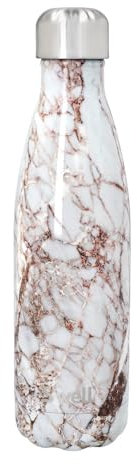 S'well Original Water Bottle, Calacatta Gold, 500ml/0.5L. Triple-Layered Vacuum-Insulated Drinks Bottle Keeps Coffee, Tea and Drinks Cold and Hot