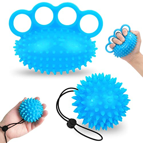 ADNEWX Pelota Rehabilitacion Mano, Pelota Antiestrés Erizos 2 Pz