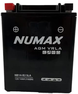 Numax - Batterie moto NUMAX NB14-B2 SLA 12V 14Ah 175A Dimensions: 134x90x166mm et plus à Gauche