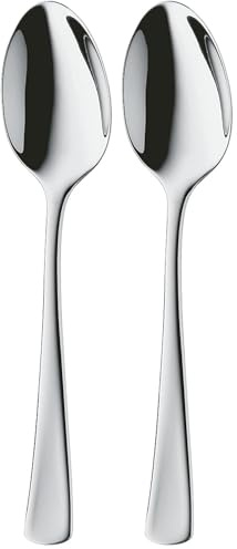 WMF Denver Kaffeelöffel, Teelöffel 13,2 cm, Cromargan Edelstahl poliert, glänzend, spülmaschinenfest, 13.1 x 2.7 x 1.8 cm (Packung mit 2)