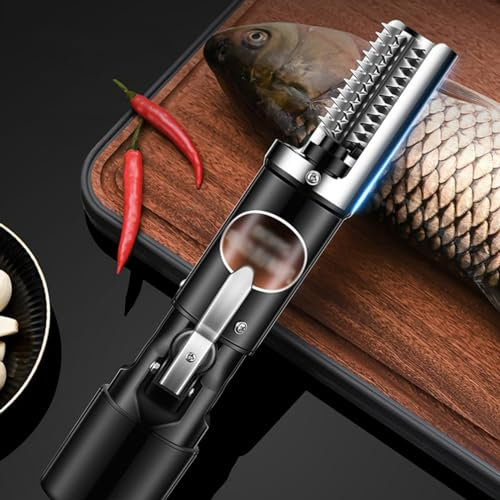 Escamador De Pescado Profesional De Acero Inoxidable Potente Escamador De Pescado Eléctrico Removedor De Escamas De Pescado Raspador De Pescado Eléctrico Automático Para El Hogar,Chargeable