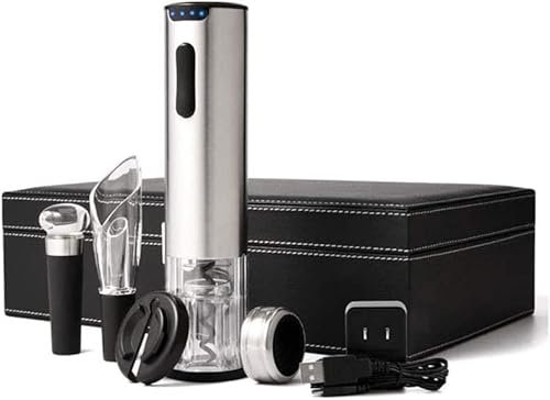 ARTSZY Ouvre-bouteille électrique rechargeable, tire-bouchon électrique automatique sans fil avec coupe-capsule, bouchon sous vide et aérateur verseur, cadeaux for les amateurs de vin et les couples